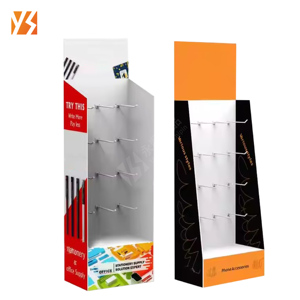 Tùy chỉnh có thể gập lại kệ trưng bày cho các sản phẩm điện tử giấy sóng Kệ các tông bảng móng tay Móc nhựa - Product Image 6