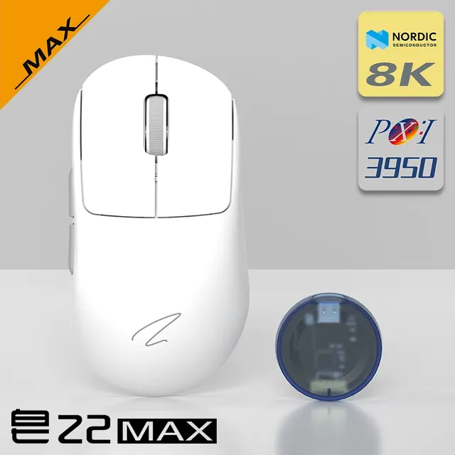Zaopin Z2 3 Mode Wireless Gaming Mouse 4K 8K Hz PAW3395 PAW3950 65g Lightweight Ergonomic Mouse