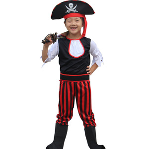 Conjunto de disfraz de pirata para niños, traje de fiesta de Halloween del Capitán Jack Sparrow, para niños de 3 a 12 años, talla S M L XL - Product Image 3