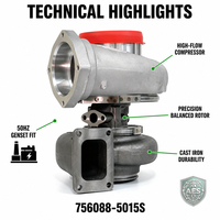 Turbocompresseur 756088-5015S authentique GTA5523 complet prêt à l'emploi pour groupe électrogène diesel MTU 18V2000G65