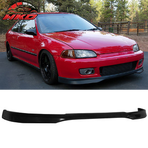 Compatible con Honda Civic Coupe 1992-1995 Tipo R TR Estilo Labio de Parachoques Delantero Negro Sin Pintar - Product Image 1