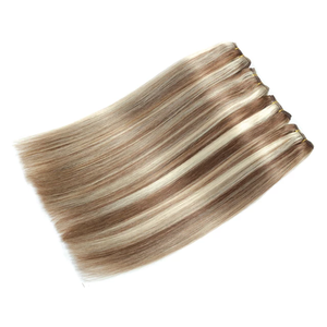 Extensiones de Cabello Humano Virgen Ruso Remy de Alta Calidad, Liso, de 24 Pulgadas, con Trama Cosida a Máquina, 100% Cabello Humano, 100 Gramos, Color Rubio - Product Image 3