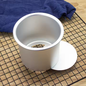 <span class=keywords><strong>Precio</strong></span> al por mayor altura profunda 4 5 6 7 8 10 pulgadas redondo de aluminio gasa pastel molde Metal pastel pan lata Pan con fondo extraíble - Product Image 6