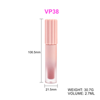 Gloss à lèvres rose à haute pigmentation, personnalisé, non collant, maquillage végétalien, hydratant, repulpant, tubes vides