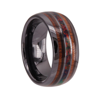 Bague tendance Cheng Jewelers, 6 mm, incrustation d'antlers de cerf, anneaux en carbure de tungstène, pierres de lapis-lazuli, anneaux en argent pour hommes