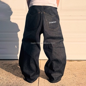 Jeans sur mesure de haute qualité, vintage, en denim brut, coupe ample, en denim selvedge 100% coton lourd - Product Image 6