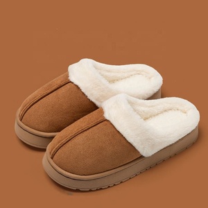 Chaussons d'intérieur chauds pour femme, faciles à enfiler, style <span class=keywords><strong>bottes</strong></span> <span class=keywords><strong>de</strong></span> neige moelleuses, en tissu pelucheux, pour l'hiver, en fourrure, en coton - Product Image 2
