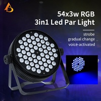 Projecteur LED PAR intérieur en aluminium moulé 54x3W RGB 3-en-1 pour éclairage de scène et événements