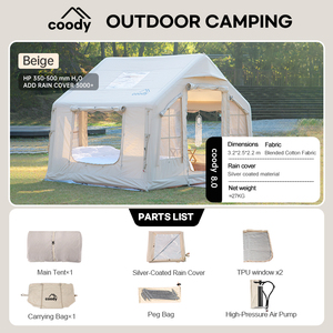Tente de camping gonflable portable de luxe Coody 8.0, très vendue, pour les fêtes en plein air, en vente - Product Image 3