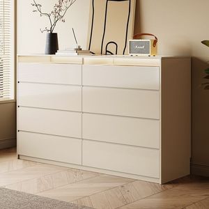 Minimalist Solid Wood Eight Drawer <b>Chest</b> <b>Storage</b> Dresser Bedroom Living Room Modern Nordic Style - Product Image 3