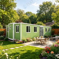 Maison préfabriquée extensible de luxe FLKT de 40 pieds, 3 chambres, 1 salon, villa modulaire familiale moderne