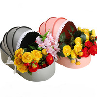 Boîte à fleurs pour la Saint-Valentin berceau pour bébé boîte-cadeau de fleurs d'anniversaire boîte-cadeau de fleurs nouée papillon