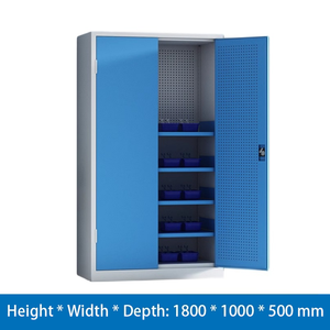 Blue and White, Five-layer With Thickened Sides With <b>Tool</b> Tray Heavy-duty Lockable Steel <b>Tool</b> Storage Cabinet 1.Thickened Cold R - Product Image 2