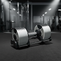 Équipement d'entraînement musculaire personnalisé de qualité supérieure, vente en gros, poids roses de 80 lb, 90 lb, 32 kg, 40 kg, ensemble d'haltères intelligentes réglables pour la salle de sport