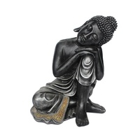 Ornements de statue de bouddha en résine pour la décoration intérieure du thème de l'art bouddhiste de méditation intérieure pour Noël
