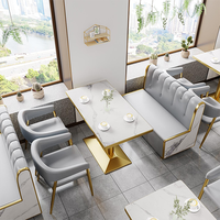 Meubles de restauration personnalisés : Table et chaise de restaurant à structure métallique, chaise de café, table et canapé pour café-restaurant (vente en gros)