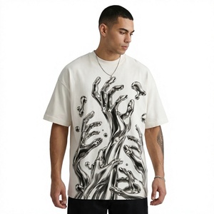 Camiseta gráfica extragrande para hombre, camiseta urbana con estampado 3D personalizado, camisa moderna informal de algodón para hombre a precio económico. - Product Image 1