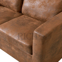 Canapé et causeuse en cuir PU rétro, style Mid-Century Modern, pour salon, appartement, hôtel, bureau