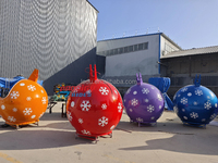 Manège de Noël Rotatif pour Parc d'Attractions, Carrousel de Noël Extérieur, Attractions de Fête pour Carnaval et Événements Festifs à Vendre