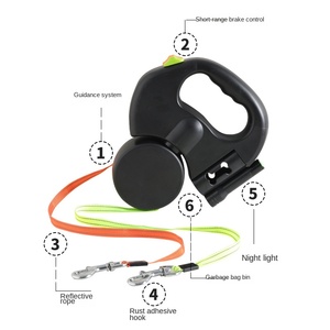 <strong>Automatic</strong> Retractable Double-Headed <strong>Dog</strong> Cat <strong>Leash</strong> 3M Nylon Rope with Solid Pattern Padded Plastic Walkers Ribbon Decorations - Product Image 4
