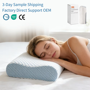 Almohada Cervical Ortopédica Yue Rise Home Hotel Supplies con Logotipo Personalizado, Diseño de Ondas, <span class=keywords><strong>Espuma</strong></span> Viscoelástica Refrescante y Funda - Product Image 2