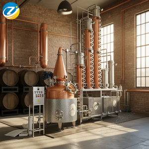 Equipo de Destilación en Columna de Cobre, Sistema de Destilería Todo en Uno para Producción de Ginebra, Vodka, Ron, Whisky, Brandy y Alcohol - Product Image 2