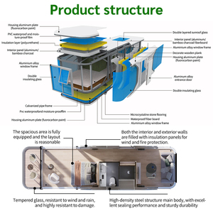 <span class=keywords><strong>Maison</strong></span> préfabriquée moderne - Design capsule spatiale, structure <span class=keywords><strong>en</strong></span> acier Apple Cabin, maisons mobiles - Product Image 4