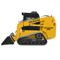 Mini-chargeuse sur chenilles Cougars Cg102 avec moteur Yanmar, système entièrement hydraulique pour la construction et l'agriculture