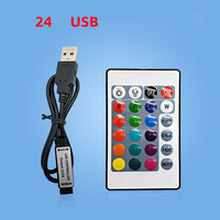 Contrôleur intelligent de bande lumineuse RVB infrarouge 5V/12V/24V Mini télécommande LED 44 touches gradateur de couleur RVB 24 touches gradateur de couleur sept couleurs