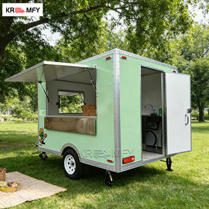 Carrito de Comida Crepe Food Fashion, Remolcable, Multifuncional, de Fibra de Vidrio y Aluminio, para Café, Waffles y Otros Productos - Product Image 6