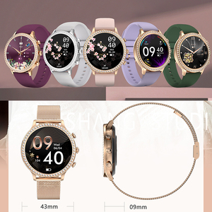 Mode dame I70 Smartwatch Mujer forme ronde <span class=keywords><strong>montre</strong></span>-<span class=keywords><strong>bracelet</strong></span> fréquence cardiaque oxygène sanguin Fitness surveillance de la santé <span class=keywords><strong>montre</strong></span> intelligente pour les femmes - Product Image 6