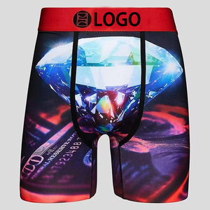 กางเกงบ็อกเซอร์ชายแบบถักเอวกลาง พิมพ์ลาย สำหรับวิ่ง ฟิตเนส และชกมวย - Product Image 6
