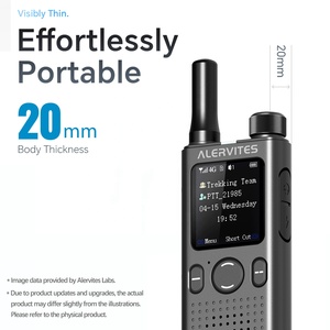 Radio bidirectionnelle BAOFENG AT1 POC, communication illimitée en distance, connexion à l'application téléphonique mondiale, double emplacement pour carte SIM, radio réseau ALERVITES - Product Image 3