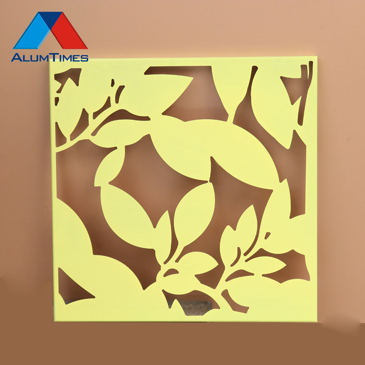 Hotel Polyester Paint Easy Maintenance Aluminium Cnc Carved Wall Metal Facade Perforated Aluminum Panel