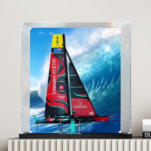 Support d'exposition moderne et écologique pour modèle de <span class=keywords><strong>voilier</strong></span> à <span class=keywords><strong>coque</strong></span> unique 42174 AC75, boîte de rangement avec surface polie, anti-poussière - Product Image 1