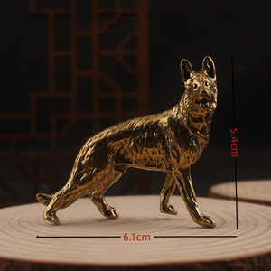Figurita de perro de latón, 2 uds., decoración de mesa, estilo chino, escultura de animal para té - Product Image 4