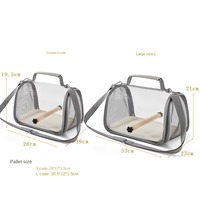 Sac de transport transparent en plastique avec fermeture éclair pour cage à oiseaux, cage à perroquets, cage à pigeons, cage à lézards