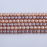 10-11mm Edison perle d'eau douce ronde couleur mélangée perles naturelles perles brins pour la fabrication de bijoux