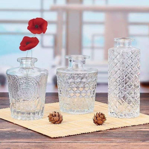 50ml 100ml 150ml 250ml Wholesale High Quality Luxury Flint Ger Shape Aroma <b>Reed</b> <b>Diffuser</b> Glass Bottle with Glass Top - Product Image 6