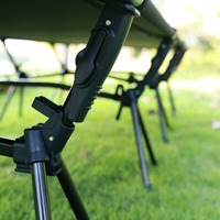 Lit de camping pliant extérieur élargi, léger et portable, lit de tente simple pliable pour le camping, les pique-niques et les pauses déjeuner au bureau