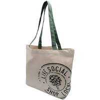 Fourre-tout pliable en toile de coton écologique, grande capacité, sac à main imprimé personnalisé, Logo personnalisé