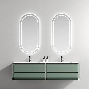 Blaue Waschraum-Eitelkeit direkt moderne Großhandel wasserdichte Badezimmers chrank Eitelkeiten mit Doppel waschbecken und Spiegel - Product Image 5