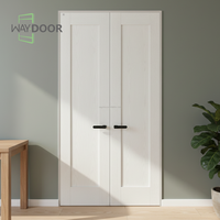 Portes intérieures pré-assemblées de style shaker de haute qualité pour la maison, salon, en MDF, pin, acajou, finition bois, double porte