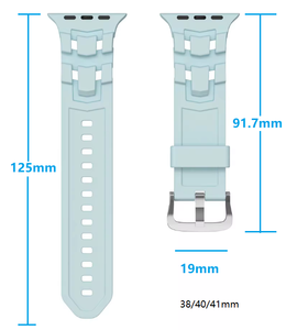 Bracelet de montre en silicone en gros pour Apple Watch Ultra 49mm SE 44mm S9 45mm avec boucle ardillon en acier inoxydable – Bracelets de montre de sport - Product Image 5