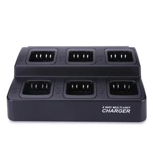 Six-Way Charger Multi Unit Charger for motorola kenwood icom hytera Walkie Talkie and Battery