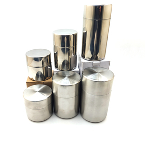 <span class=keywords><strong>WELAND</strong></span> Lebensmittelechter 300ml Luftdichter Tee- und Gewürzbehälter Japanisches Matcha-Sieb 304 Edelstahl Silber Matcha-Pulver Siebkanister - Product Image 2