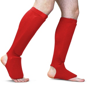 Muay Thai personnalisé cou-de-pied rembourré élastique formation Sparring protège-tibias de <span class=keywords><strong>boxe</strong></span> jambières Arts martiaux Kickboxing protège-tibias - Product Image 3