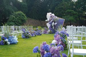 Bande <span class=keywords><strong>de</strong></span> fleur artificielle violette décoration <span class=keywords><strong>de</strong></span> mariage décoration <span class=keywords><strong>de</strong></span> <span class=keywords><strong>fond</strong></span> <span class=keywords><strong>de</strong></span> scène Offre Spéciale - Product Image 4