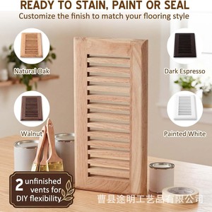 Wooden Floor Ventilation Cover Rectangle 3/8 In Bar Spacing Minimalist Design For <b>Heating</b> Air Outlet - Product Image 2
