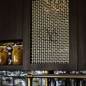 Maille métallique décorative dorée Yuchen Luxury Design pour portes d'armoires, <span class=keywords><strong>meilleur</strong></span> prix, maille métallique décorative. - Product Image 4